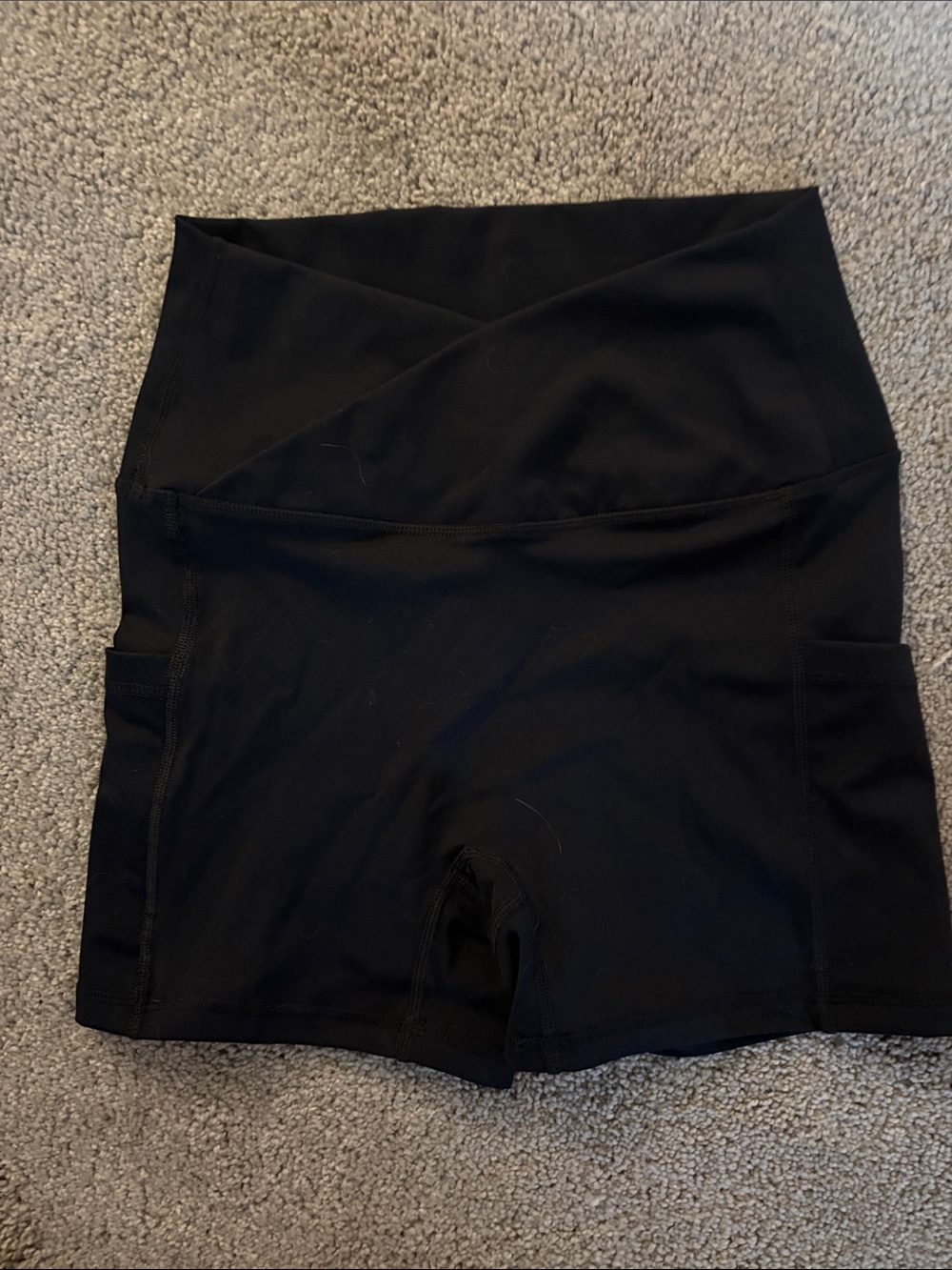 High-Waist Black Women’s Workout Shorts
